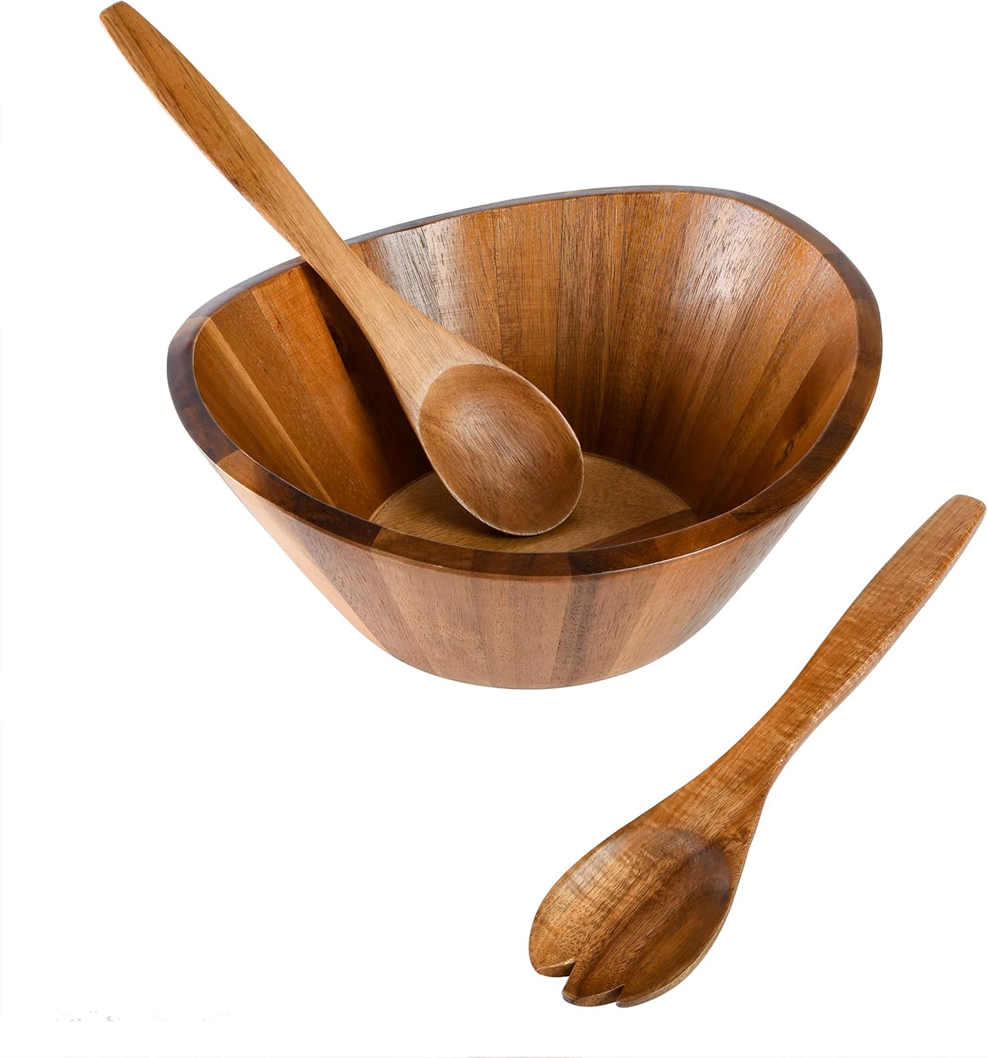 Gibson Home Sherwood 3-Piece Acacia Wood Salad Bowl Set: Kitchen & Dining