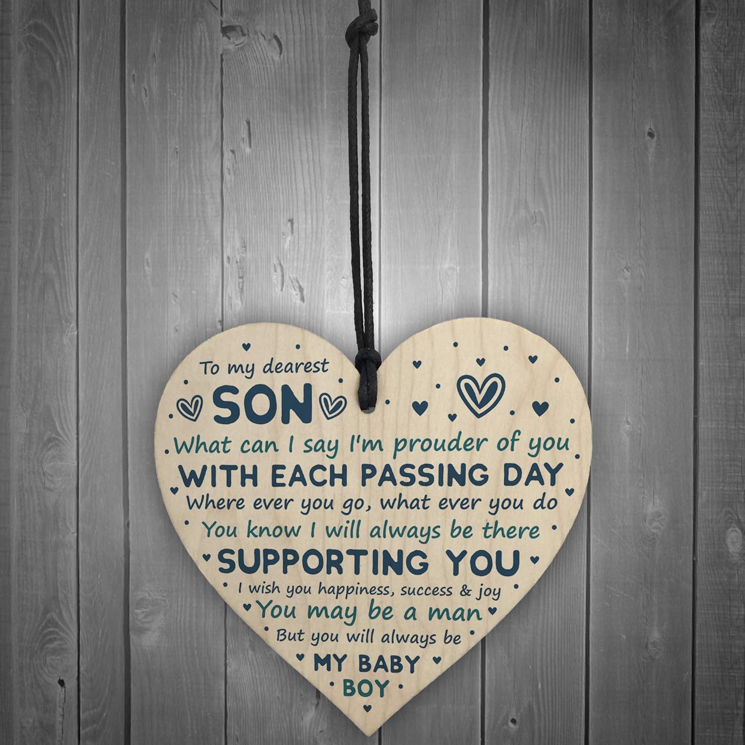 RED OCEAN Son Gifts From Dad 18th 21st Birthday Gift Card Son Gift From Mum Gift For Him, Beige|white|blue, 10 x 10 cm - Image 3