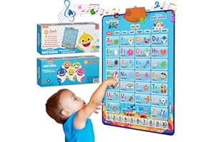 Baby Shark Alphabet & Number Learning Toys by Pinkfong, Educational Toddler Gift Set for Ages 1-3, Musical Mat, ABC Poster, R