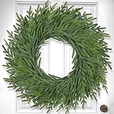 26 Inch Christmas Wreaths for Front Door Real Touch Large Xmas Winter Pine Cedar Wreaths for Windows Outdoor Indoor Christmas Holiday Home Yard Farmhouse Wall Front Door Porch Hanging Decor Clearance