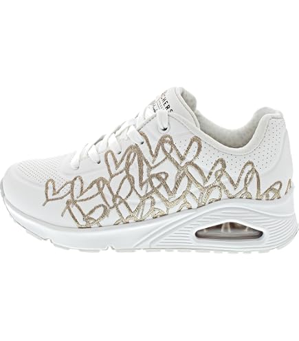 Amazon.com | Skechers Women's Street, x JGoldcrown: Uno - Metallic