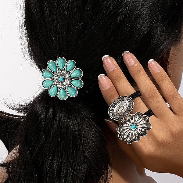 Amazon.com : Emulily Western Turquoise Squash Blossom Hairband and