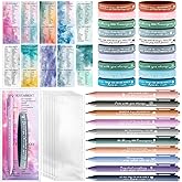 Sayglossy 30 Sets Valentines Day Christian Gift Bulk Bible Verse Ballpoint Pens Christian Bracelets and Scripture Bookmarks for Women Men Church Pastor Clergy Sunday School Teacher