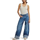 Free People Womens We The Free East Bay Cuffed Jeans