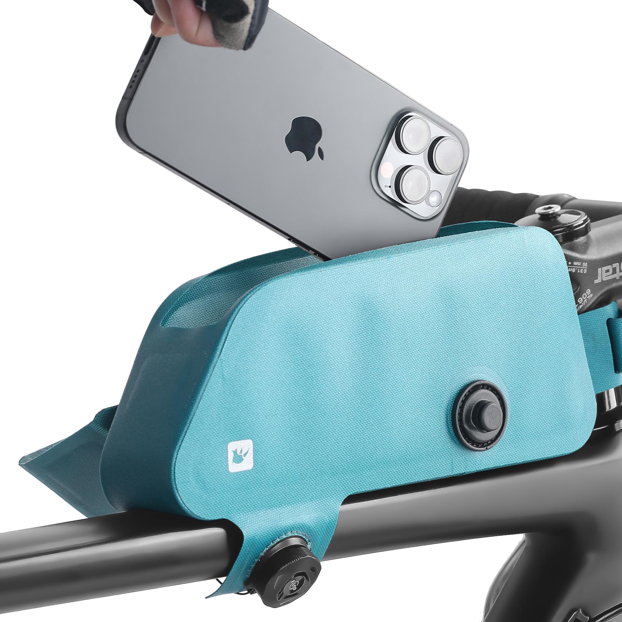 Rhinowalk Bike Top Tube Bag Bike Frame Bag Fully Waterproof and Stable Professional Cycling Accessories for Mountain Road Bicycle-Blue