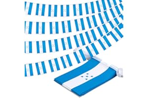 MVPRING Honduras String Flag Pennant Banner, Small Mini Honduran Flags Bunting Banner, National Country Decoration for School, Party, Sports Events, 33 Feet 30 Flags