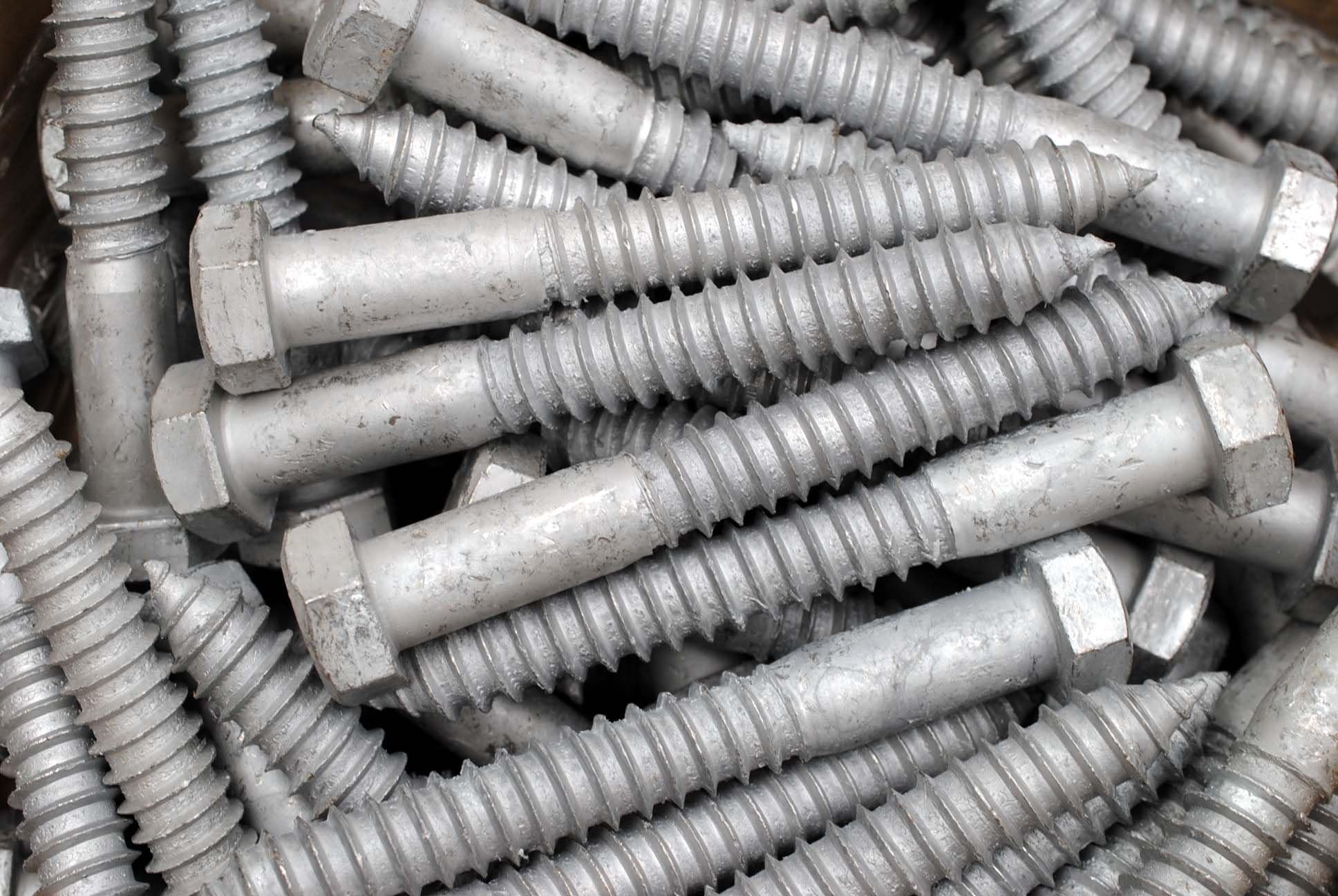 (10) Galvanized Hex Head 3/4 x 6 Lag Bolts Wood Screws