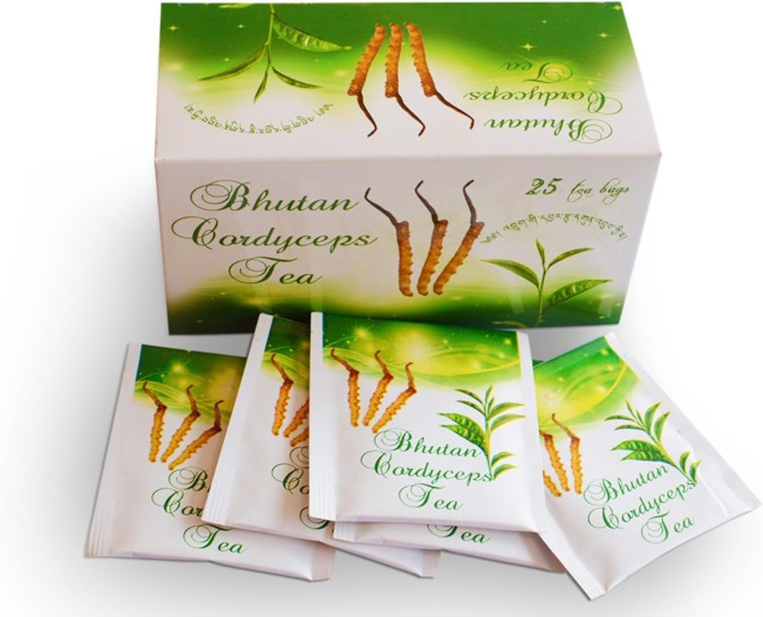 Cordycep Green Tea 25 tea bags X 2 Box From BHUTAN (Express shipping