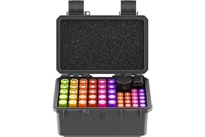 KIWIFOTOS 58 Slots AA AAA Battery Case Holder with Tester, Batteries Storage Organizer, IP67 Waterproof Outdoor Battery Stora