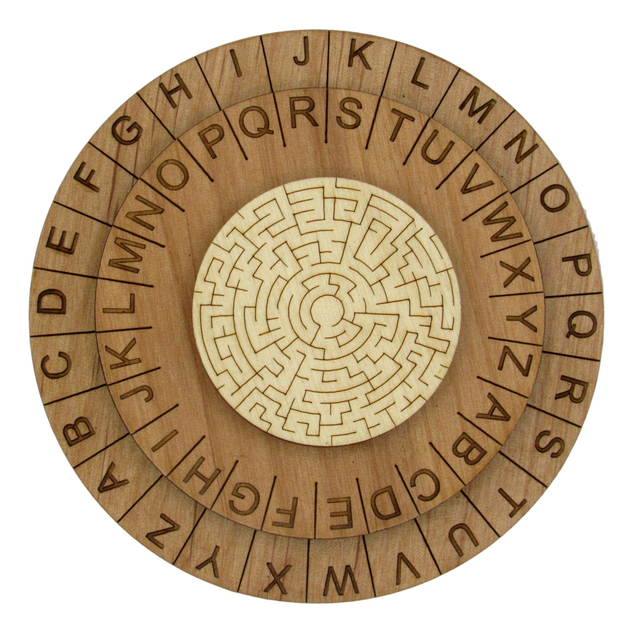 Labyrinth Cipher Wheel - Premium Escape Room Decoder Ring and Escape Room Prop