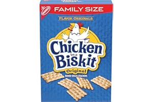 NABISCO Chicken in a Biskit Original Baked Snack Crackers, Lunch Snacks, Family Size, 12 oz