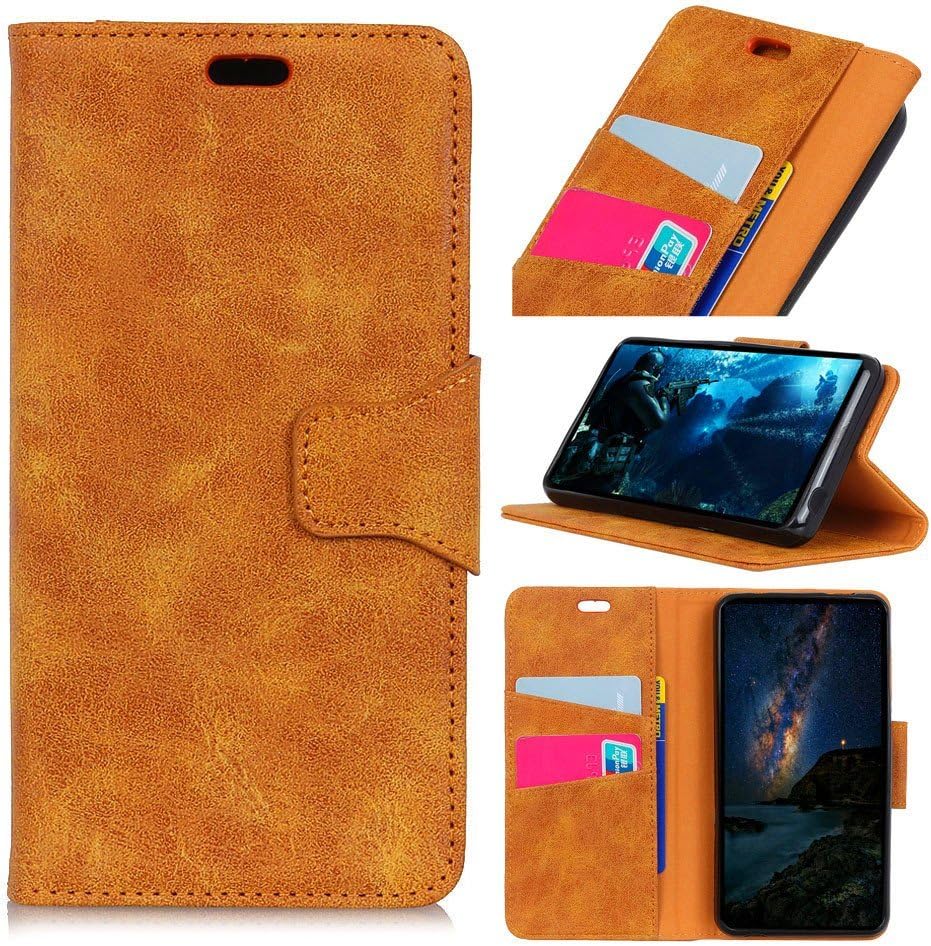 winxsam Slim Wallet Back Case for Vivo V11 Pro,Case with Credit Card Holder Slot, Ultra Slim Fit Leather Shockproof Case,Impact Resistant, Hybrid Protective Shell - Red