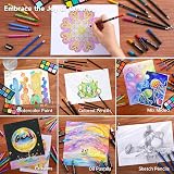 Shuttle Art 106 Piece Deluxe Art Set Wooden Case Pencils Oils Watercolors view 4