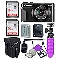 Canon PowerShot G7 X Mark II Wi-Fi Digital Camera with 2X Sandisk 16 GB SD Memory Cards + Tripod + Canon Case + Card Reader + Cleaning Kit (Renewed)
