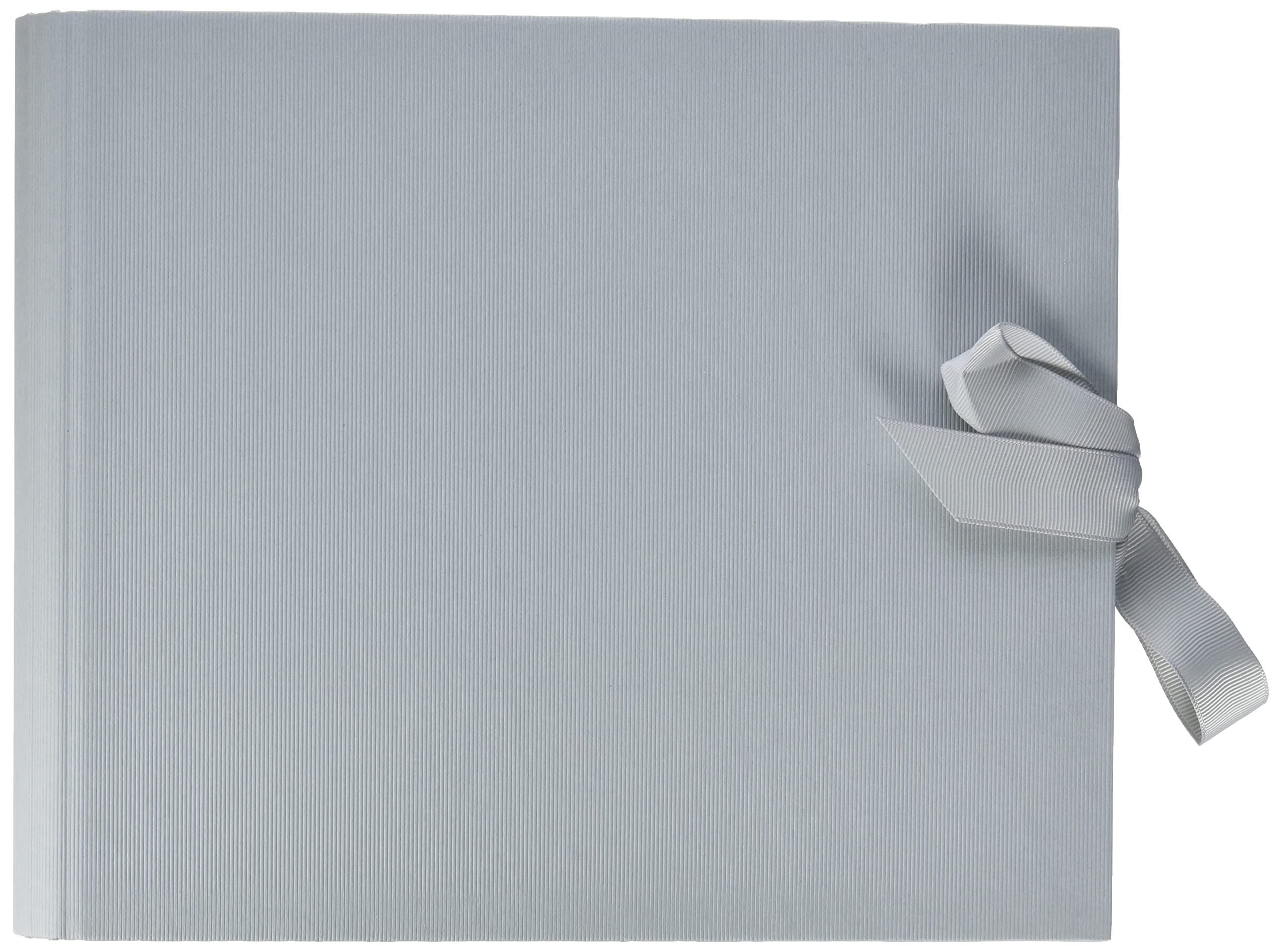 Rössler 2 Ring Photo Album 40 Pages - Grey with Bow,23 x 21 cm — image 1