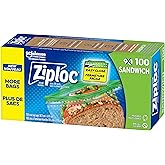 Ziploc Sandwich Bags for On-the-Go Freshness, Grip 'n Seal Technology for Easier Grip, Open and Close, 90 Count