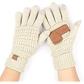 C.C Women Solid Ribbed Glove with Smart Tips (G-20)(G-33)(G-80)