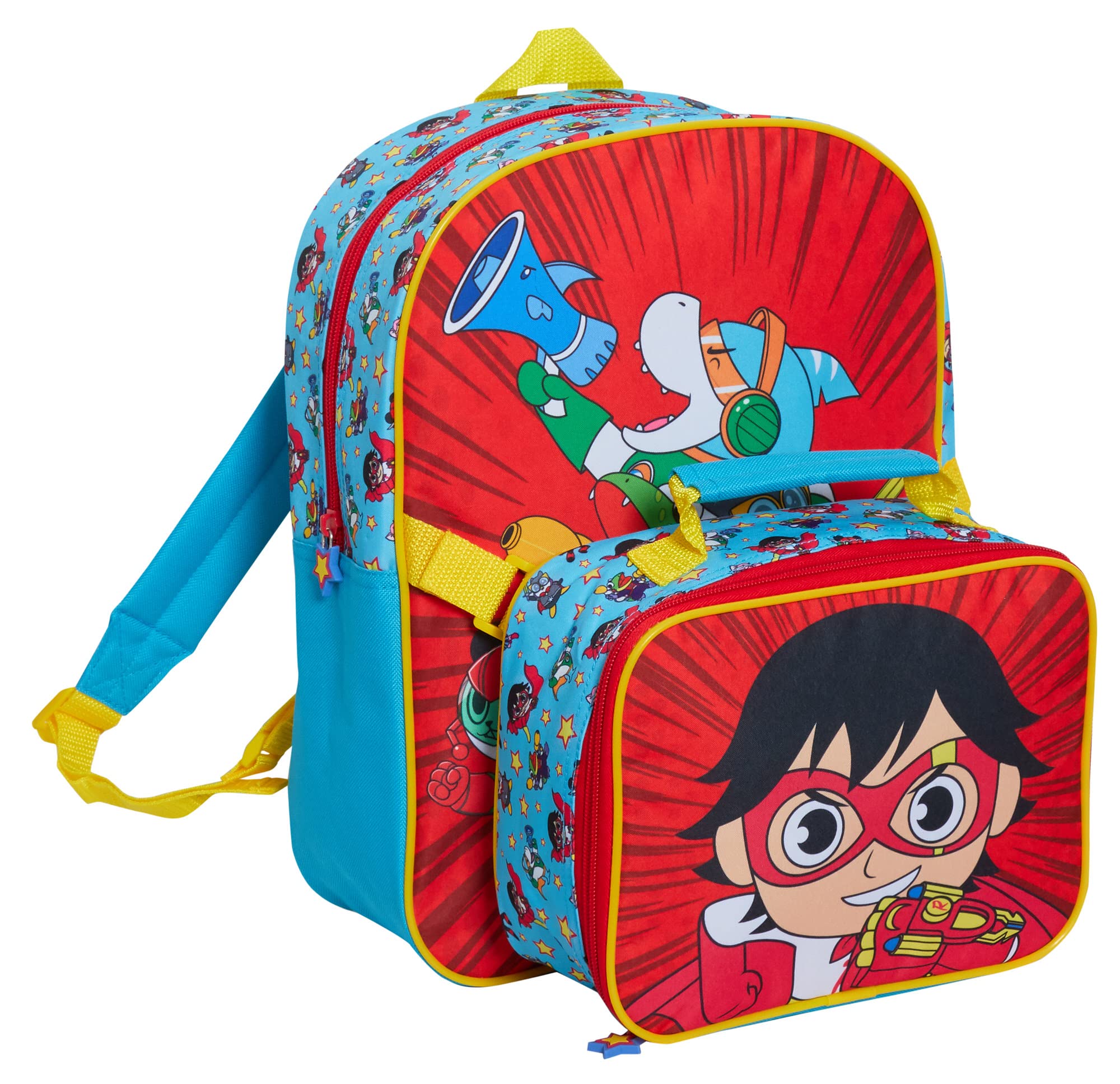 RYAN'S WORLD Backpack With Lunch Bag Kids Detachable Matching School Bag Travel Set