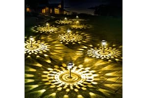 AUVERI 10 Pack Ultra Bright Solar Lights Outdoor Waterproof, from Dusk to Dawn Up to 12H Solar Lights for Outside, Auto On/Off Solar Powered Garden Pathway Lights, Landscape Lighting (Warm White, 10Pack)