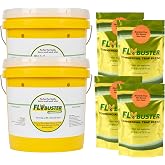 Flybuster Fly Trap | Outdoor Device for Catching Flies | 10-Liter Commercial Size (2-Pack) | Comes with Two Flytraps and 4 Bait Packets | 2,000,000 Fly Capacity | Non-Toxic | Child &amp; Pet Safe
