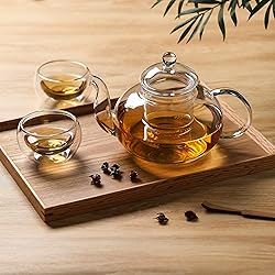 CnGlass 33.8oz Glass Teapot with Removable