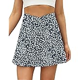 LouKeith Tennis Skirts for Women Pleated Crossover High Waisted Athletic Workout Golf Skorts Skirts with Shorts Pocket