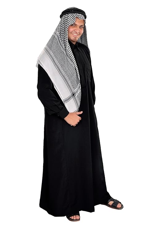 Dreiteiliges Araber Scheich Kostüm Scheichkostüm, Karnevalskostüm - Faschingskostüm , schwarz (L)