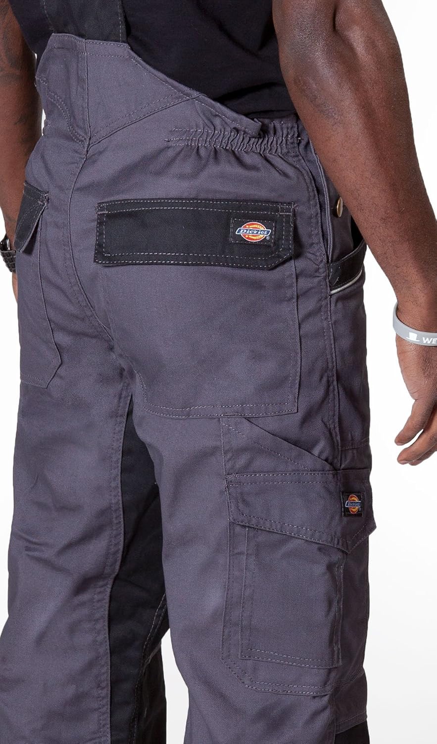 dickies dungarees mens black