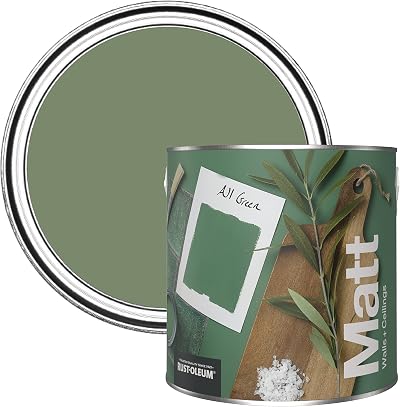 Rust-Oleum Matt Emulsion Wall Ceiling Paint - All Green 2.5L Interior Decor