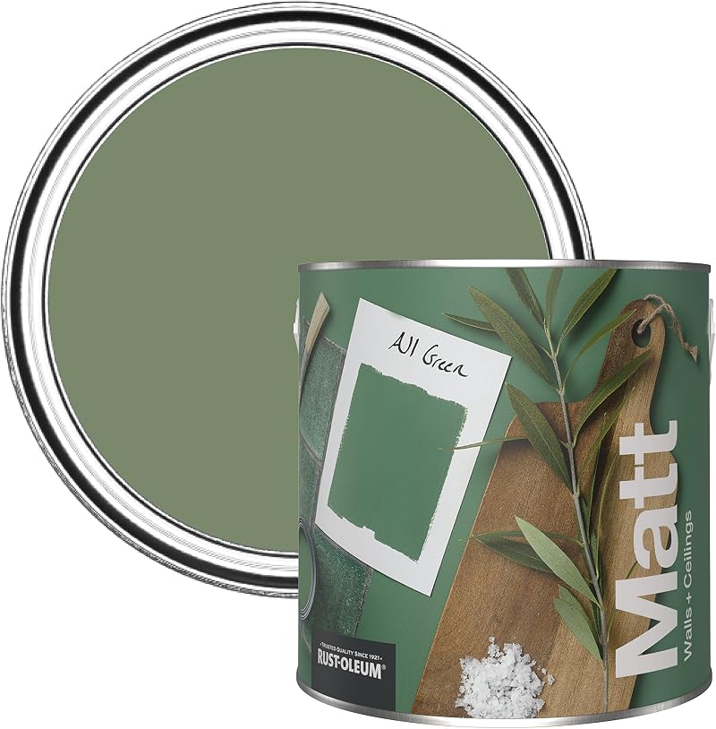 Rust-Oleum Matt Emulsion Wall Ceiling Paint - All Green 2.5L Interior Decor