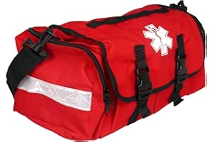 DIXIE EMS Dixigear First Responder On Call Trauma Bag W/Reflectors - Red