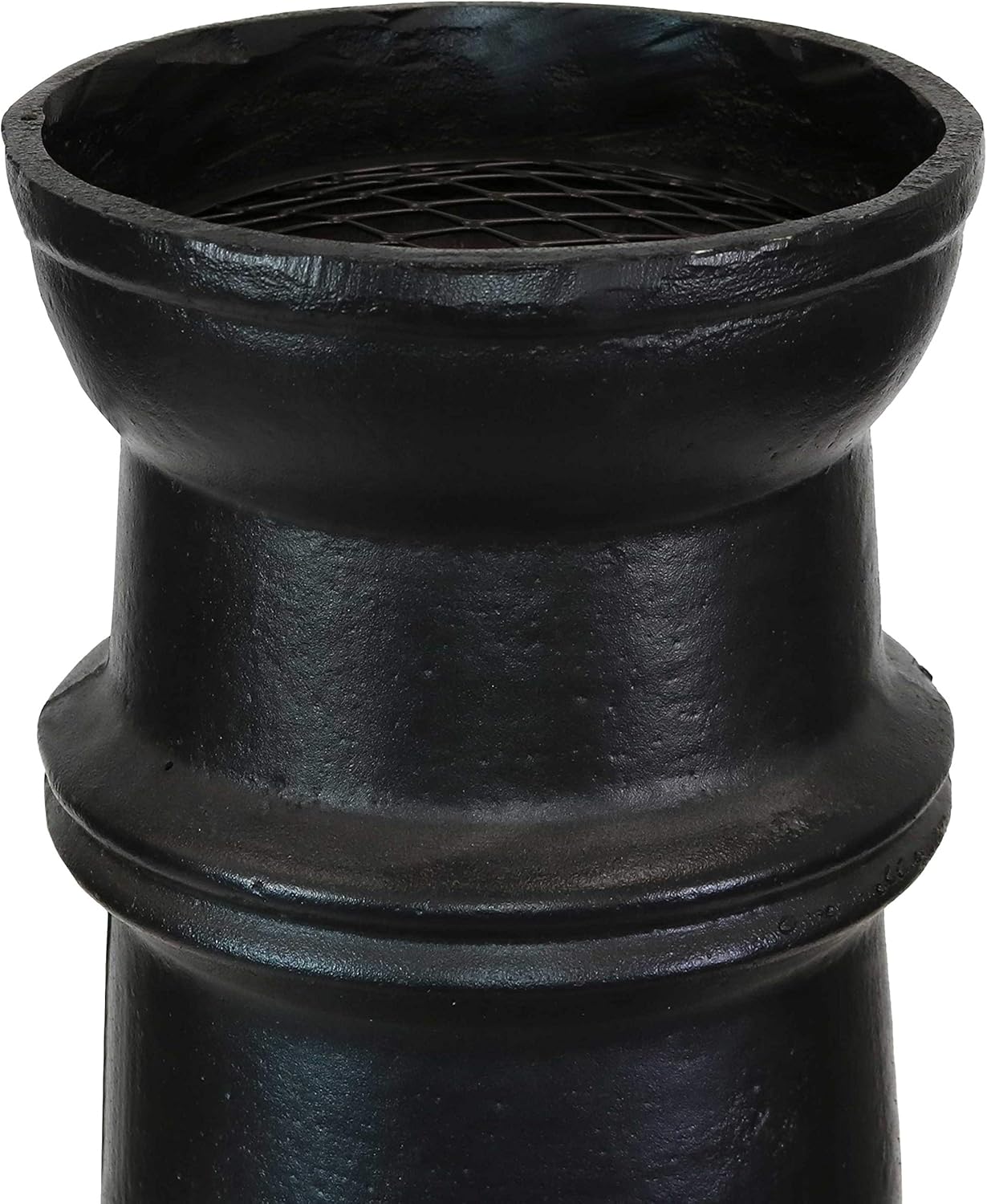 fire grate for fire pit on Chimineas 34 Inch Wood Burning Fire Pit With Wood Grate And Fire Poker Sunnydaze Black Pot Belly Cast Iron Outdoor Chiminea Backyard Patio Metal Outside Fireplace Patio Lawn Garden