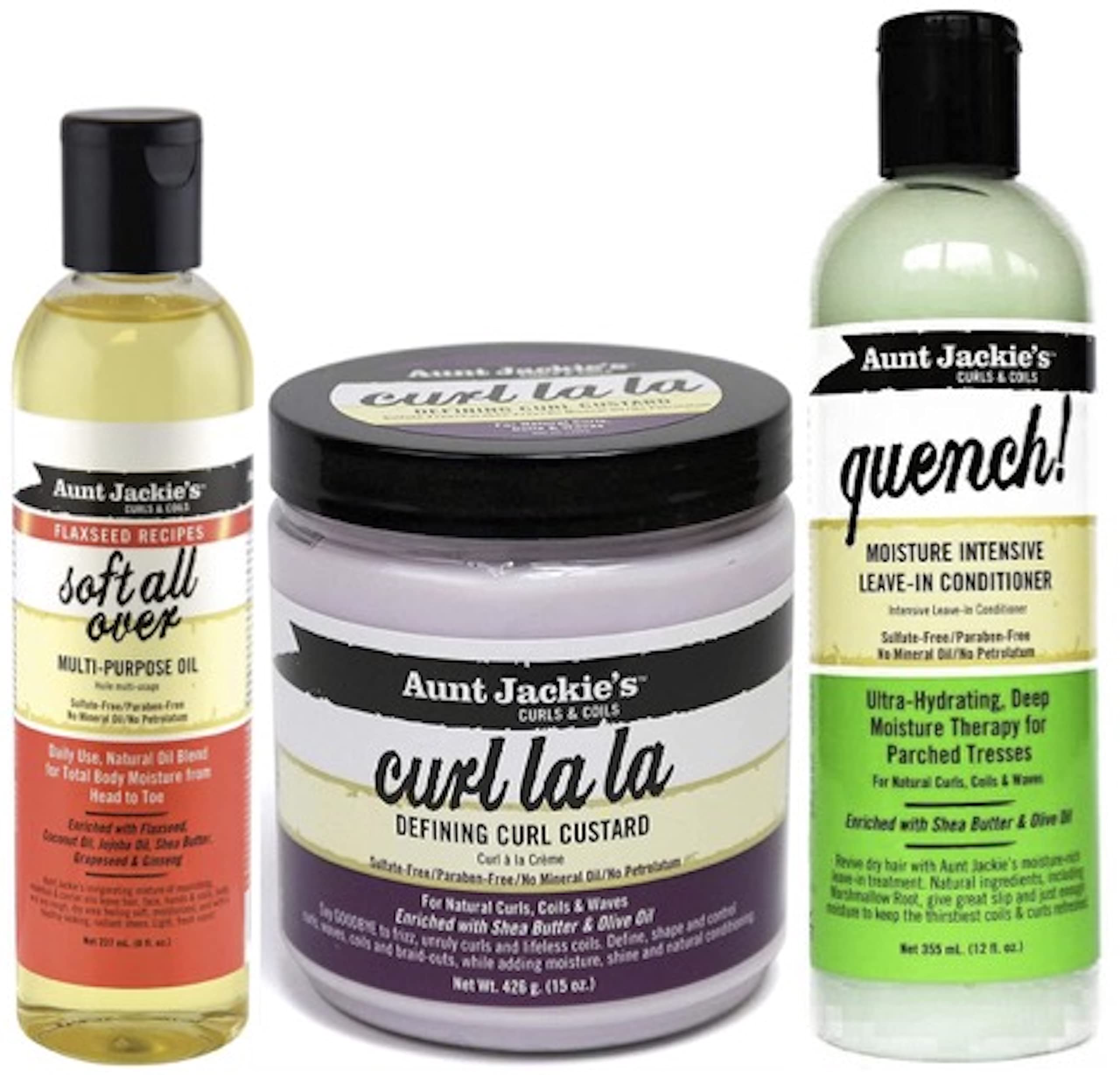 Aunt Jackie's Soft all Over Multi-Purpose Oil, Curl La La & Quench