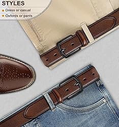 KEMISANT Men Belt-Genuine Leather Belt for Men