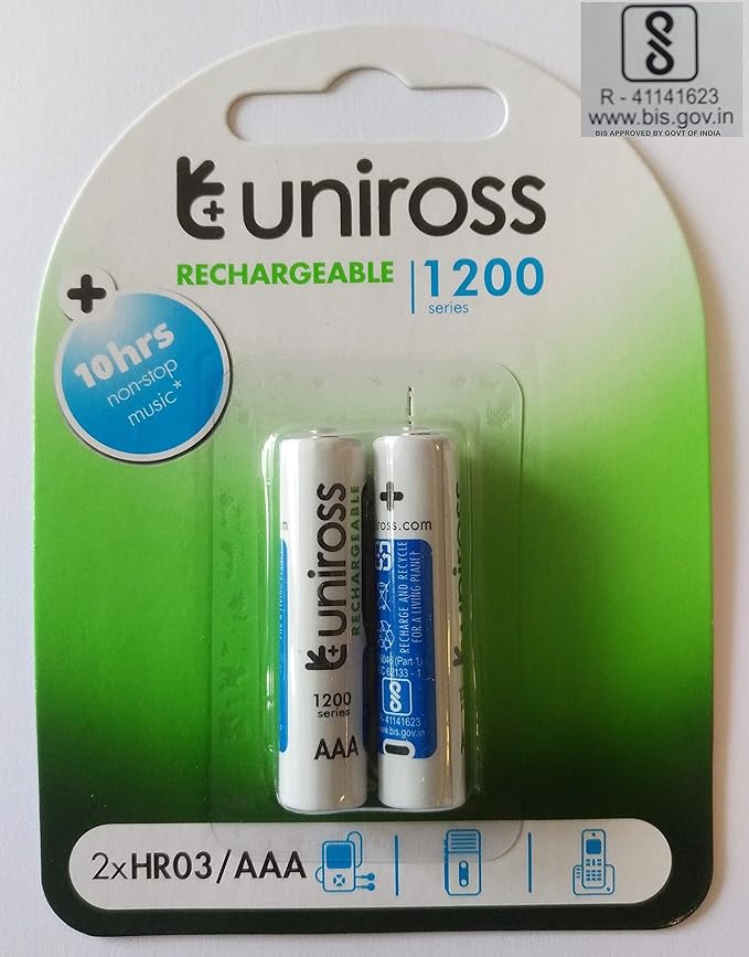 EVEREADY NIMH Rechargeable Batteries by UNIROSS (AAA 1200 Series 1 Pack) Amazon.in