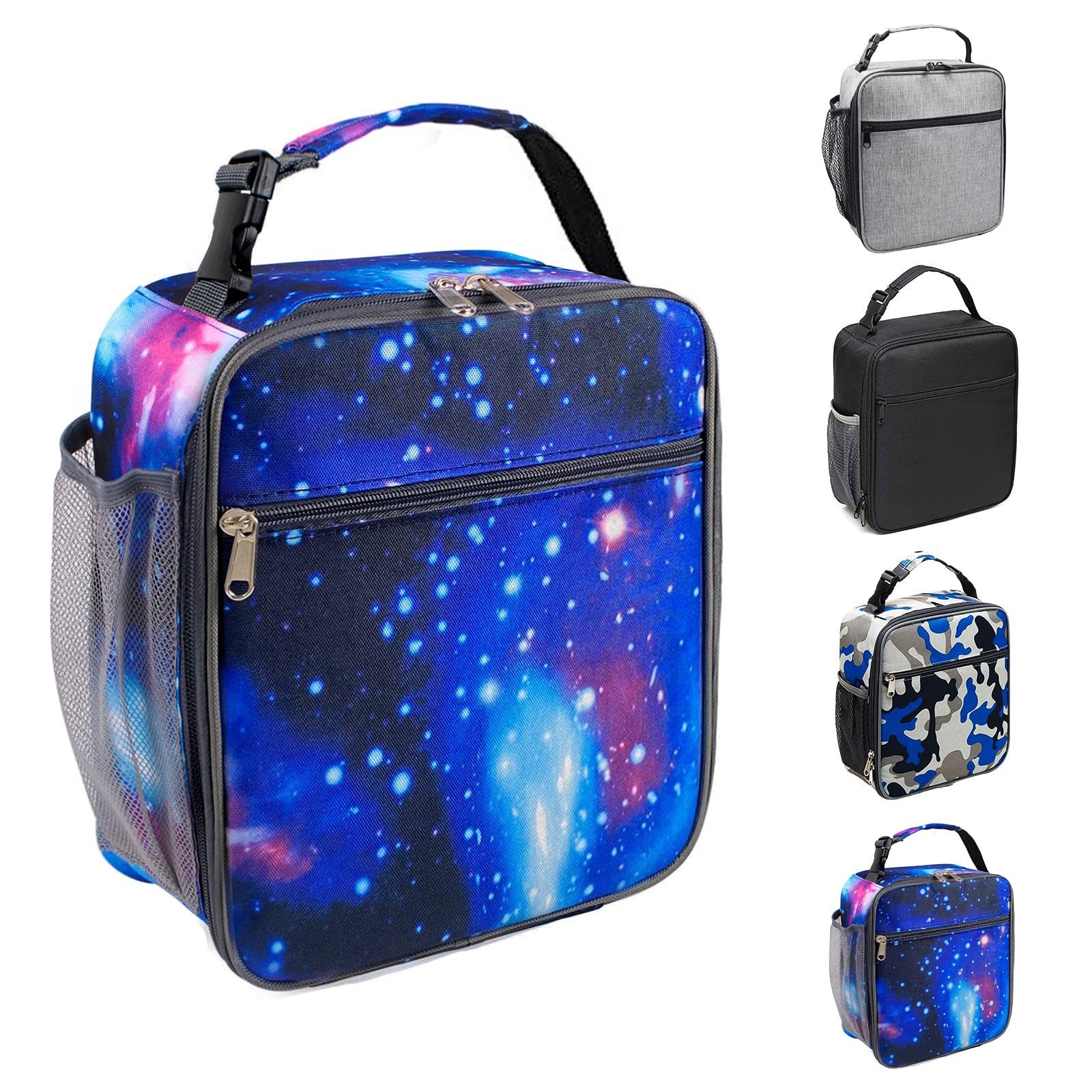 Magcubic Insulated Lunch Bag Women Men,Leakproof Portable Lunch Box for Kids Teen Boys Girls for Office School Camping Hiking Outdoor Beach Picnic-Galaxy