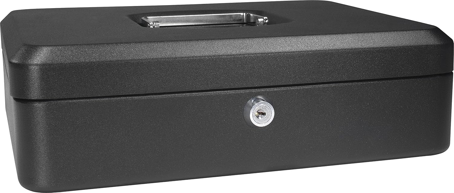 BARSKA 12-Inch Cash Box with Key Lock