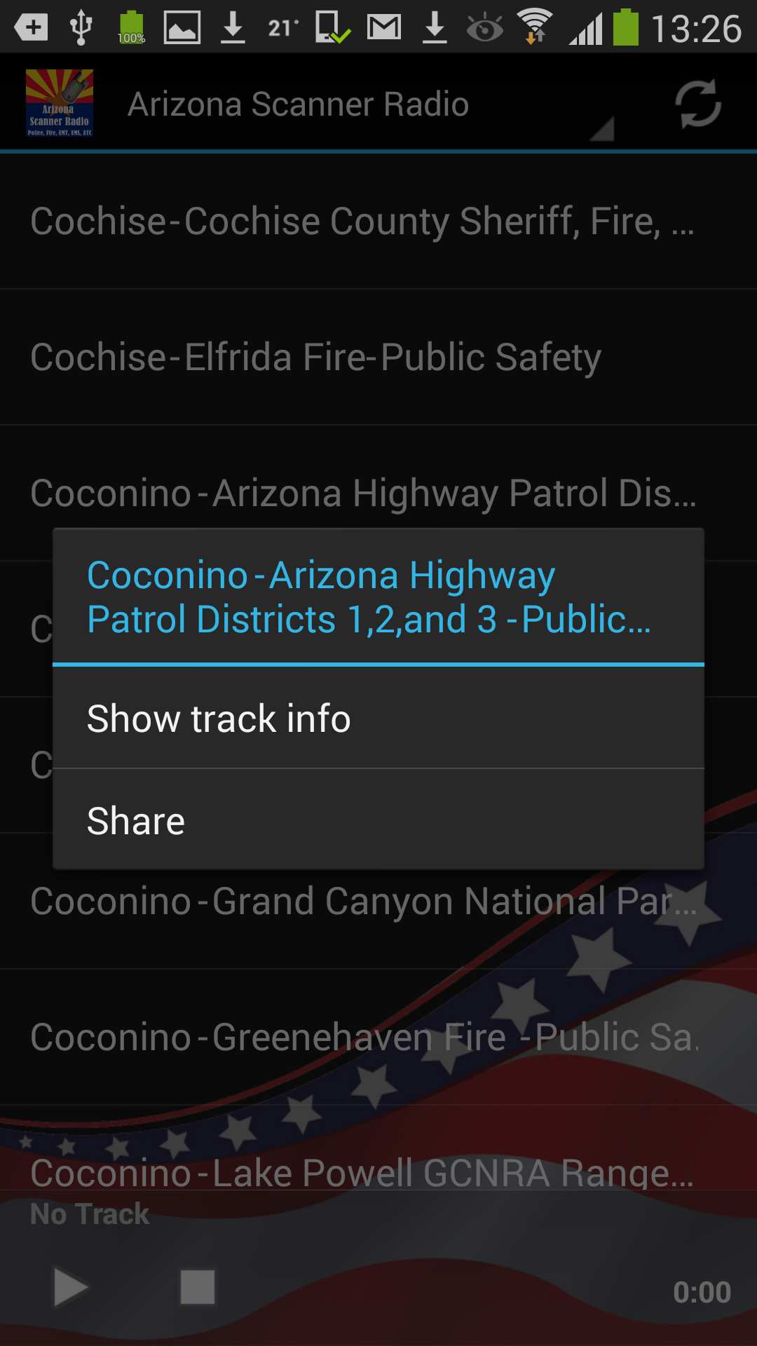 Arizona Scanner Radio - Police, Fire, EMS, EMT, ATC