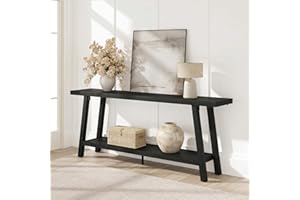71 Inch Extra Long Console Table, 180 cm Narrow Sofa Table Behind Couch, Heavy Duty Entryway Table for Hallway Living Room, F