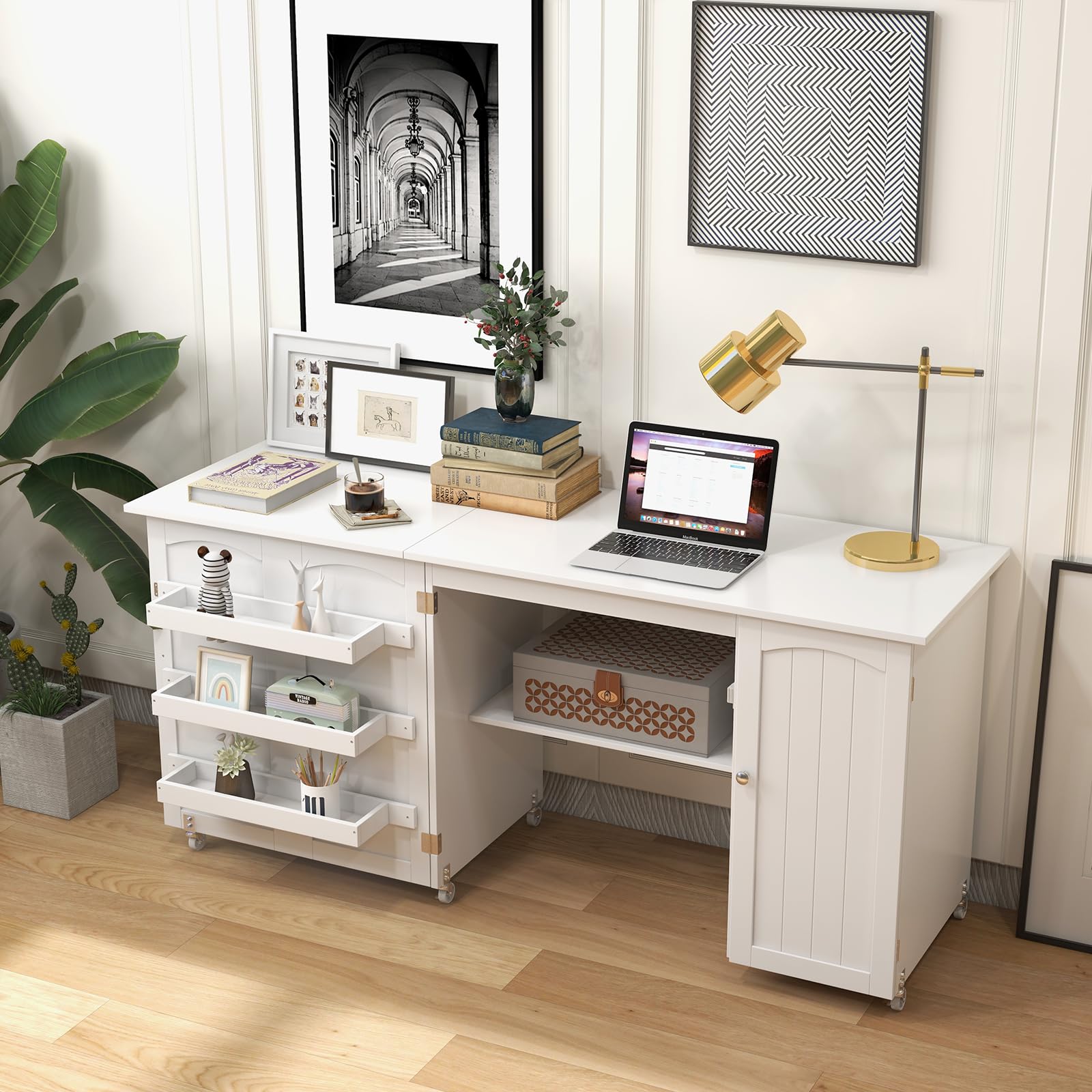 COSTWAY Sewing Machine Table, 62.5