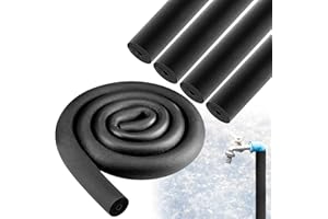 Pangda 4 Pcs 6 ft Pipe Insulation Foam Tube 1/4 Inch ID Foam Tubing Black Cover Heat Preservation for Outdoor Water Pipe Insulation,AC Unit, Guitar Stands, Exercise Machine Handle and Roof Rack