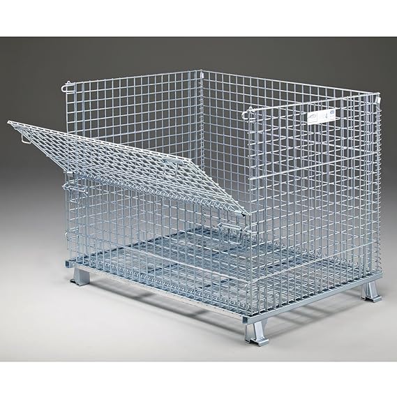 Folding Wire Container 48x40x421/2 2" Mesh Size 4000 Lb. Capacity Amazon.co.uk Kitchen & Home