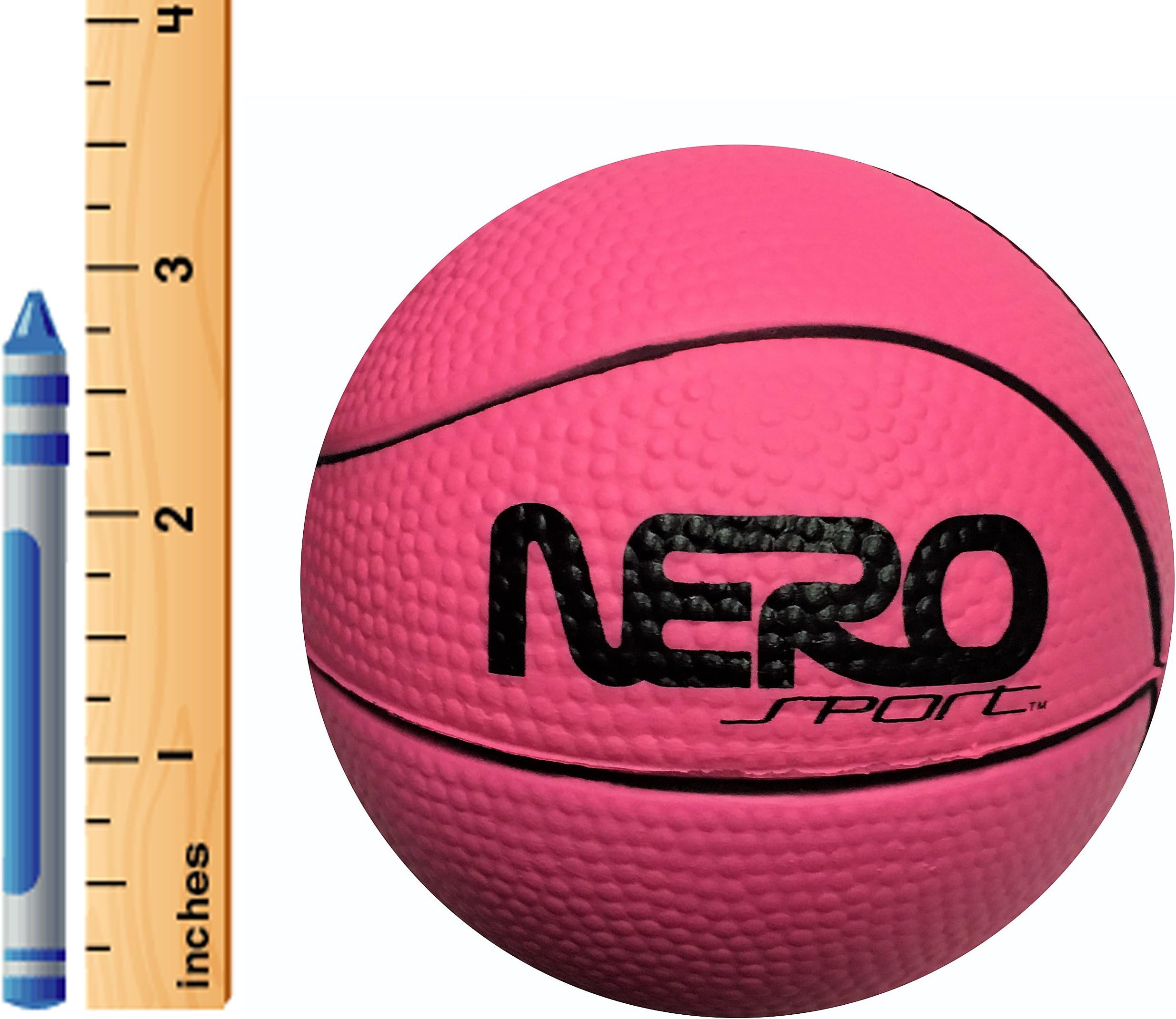 Nero NS200 High Bounce Rubber Toy Ball 3.5 inch Tennis Soccer and Basketball Great for The Streets Park Back Yard Agility Ball Bulk Price Birthdays