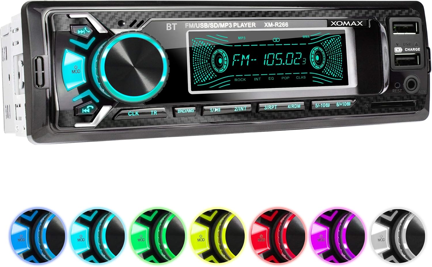 Xomax Xm R266 Car Stereo With Bluetooth Handsfree I Amazon Co Uk