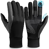 OZERO Winter Touchscreen Gloves for Men: Warm Running Gloves Windproof Water Resistant - Lightweight Thermal Glove for Hiking Cycling Driving