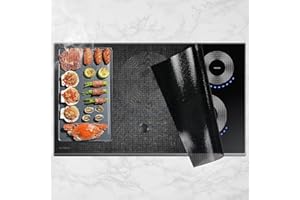 KitchenRaku Large Induction Cooktop Protector Mat 21.2x35.4 IN,Translucent (Magnetic) Electric Stove Burner Covers Antiscratch as Glass Top Stove Cover or Electric Stove Top