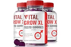 NUTRARIZE (3 Pack) Vital Grow XL, Official Vital Grow XL Testo Gummies for Men, Boost Stamina and Confidence Gummy for Mens, Vital GrowXL Male Support Gomitas (180 Gummies)