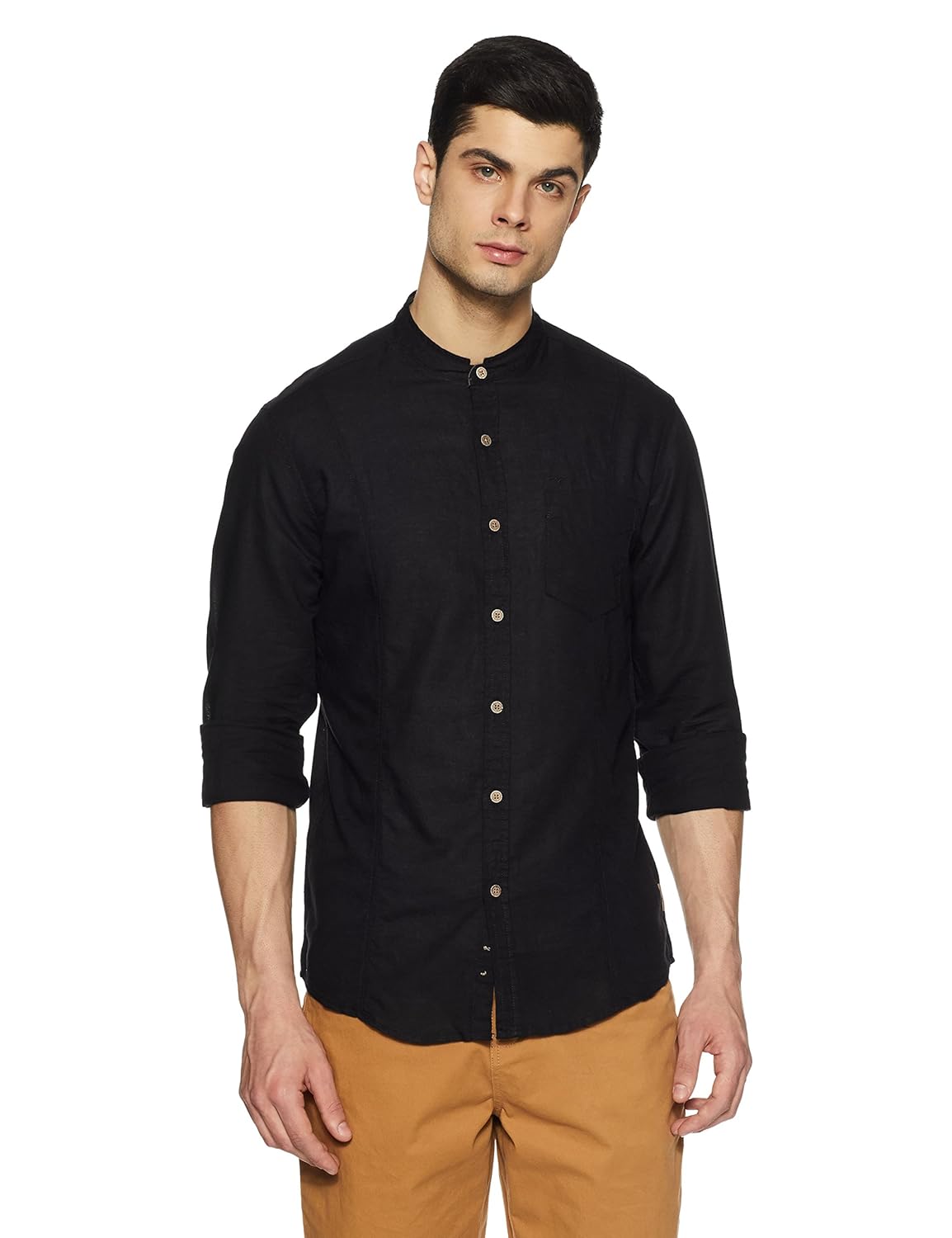 flying machine men's solid slim fit casual shirt