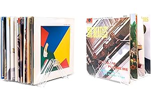 Hudson Hi-Fi Vyramid® Vinyl Record Storage Record Holder for Albums - Vinyl Organizer Record Albu Storage Fits 10" 12" Discs 