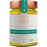 Ahara Rasa FANCY Niter Kibbeh Truly GrassFed Ghee 10oz. Lactose & Casein Free. No Salt, No GMOs. Made in USA…